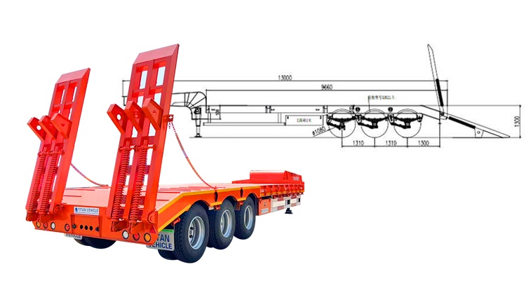 60 Ton 3 Axle Low Loader Trailer for Sale in Harare Zimbabwe