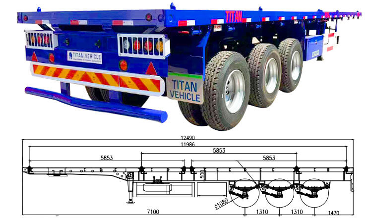 Flatbed Container Trailer - Flat Bed Trailer for Sale Near Me in Harare Zimbabwe