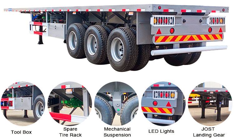 Semi Flatbed Trailer 3 Axle | 40 Foot Flatbed Trailer for Sale in Zimbabwe