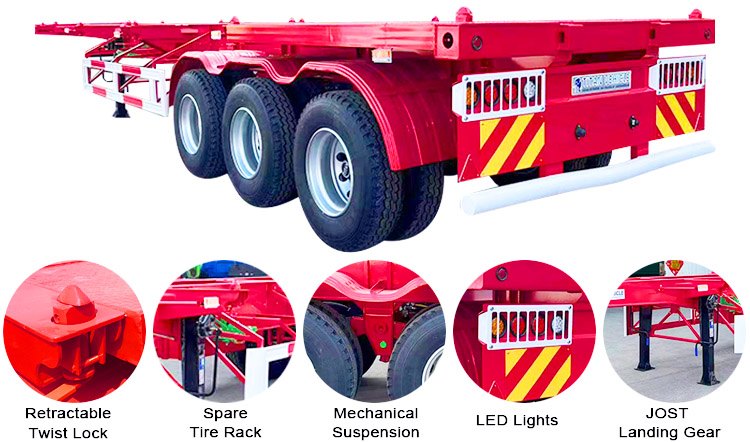 Skeletal Semi Trailer | Container Skeletal Trailer for Sale in Zimbabwe