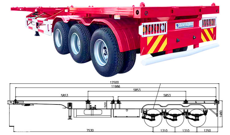 Skeletal Semi Trailer | Container Skeletal Trailer for Sale in Zimbabwe