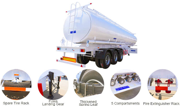 3 Axle Gasoline Tanker Trailer - Gasoline Tanker for Sale in Zimbabwe