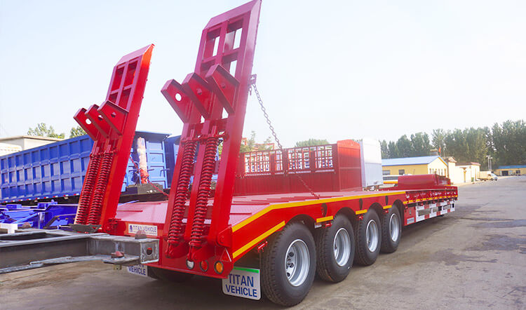 4 Axle Low Bed Trailer Price | 100 Ton Low Bed Trailer Truck for Sale in Zimbabwe