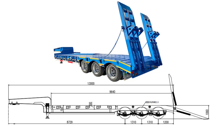 3 Axle 60 Ton Low Bed Trailer for Sale in Harare Zimbabwe