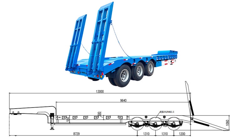 3 Axle Low Bed Semi Trailer | Tri Axle Low Bed Trailer for Sale in Zimbabwe