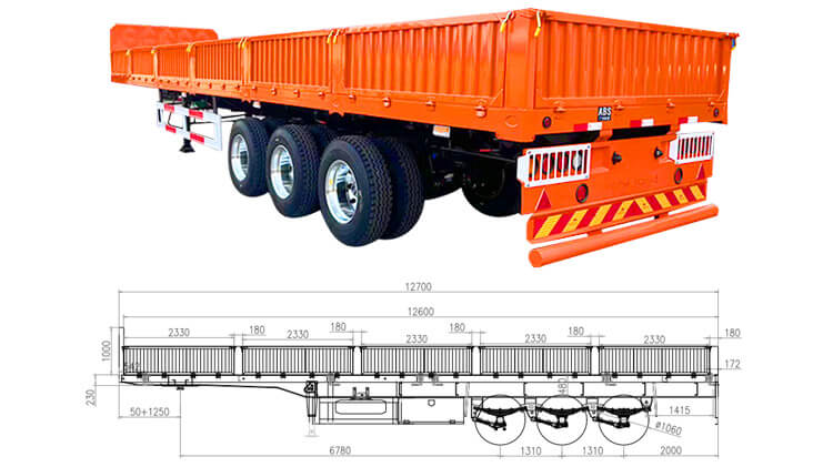 Drop Side Semi Trailer - Drop Side Trailer for Sale in Harare Zimbabwe