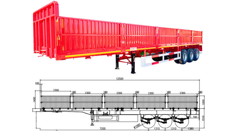 Sidewall Trailer | 3 Axle Side Wall Semi Trailer for Sale in Zimbabwe