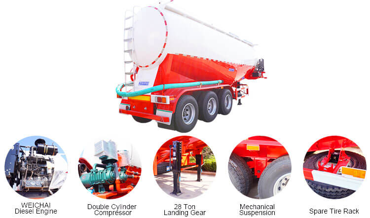 Dry Bulk Cement Trailer for Sale in Harare Zimbabwe
