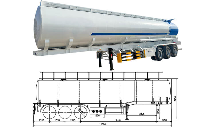 3 Axle 42000 liters Oil Tanker Trailer for Sale in Zimbabwe
