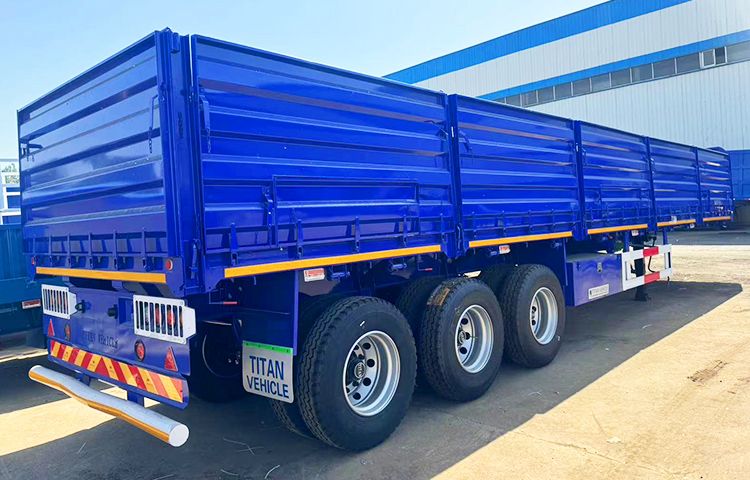 3 Axle Mining Transport Drop Side Trailer for Sale in Zimbabwe