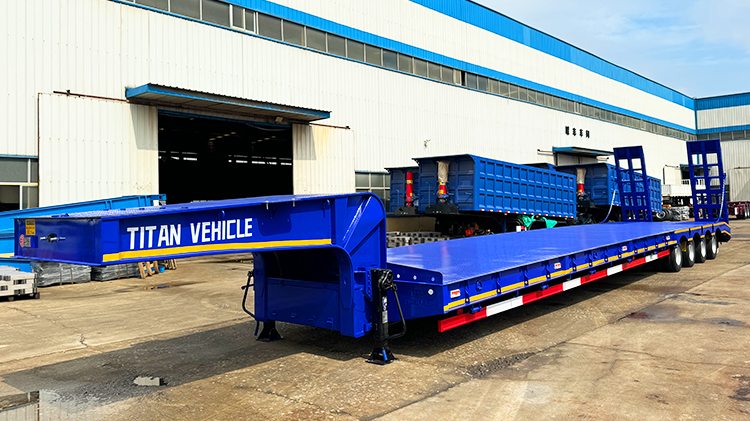 4 Axle 100 ton Semi Lowbed Trailer for Sale in Zimbabwe