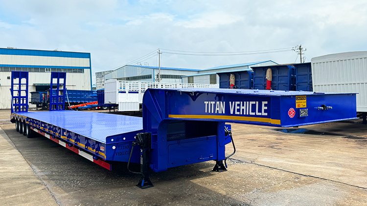 4 Axle 100 ton Semi Lowbed Trailer for Sale in Zimbabwe