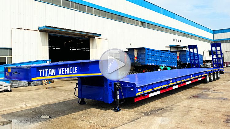 4 Axle 100 ton Semi Lowbed Trailer for Sale in Zimbabwe