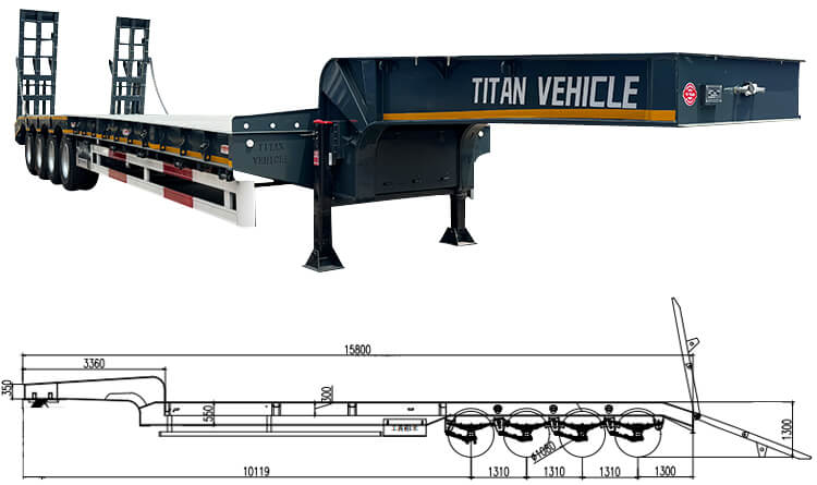4 Axle 100 Ton Lowbed Truck for Sale in Zimbabwe