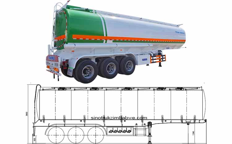 3 Axle Diesel Fuel Tanker for Sale in Zimbabwe
