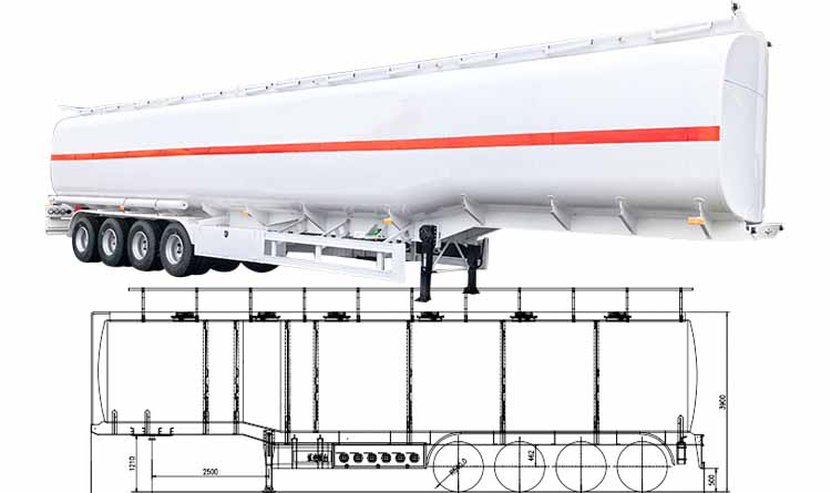 4 Axle 80 cbm Fuel Tanker Semi Trailer for Sale in Zimbabwe