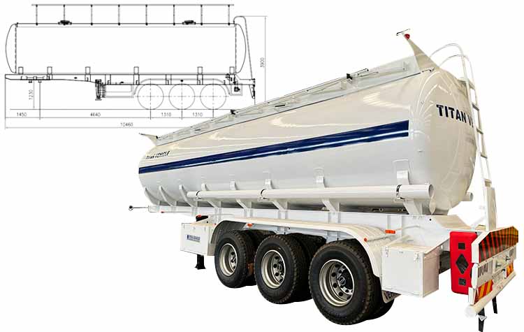 30 cbm Sulfuric Acid Tanker Trailer for Sale in Zimbabwe