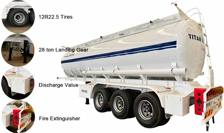 30 cbm Sulfuric Acid Tanker Trailer for Sale in Zimbabwe