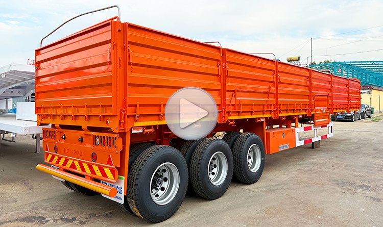 3 Axle Cargo Transport Side Wall Trailer for Sale in Zimbabwe