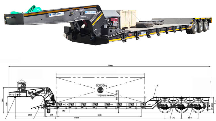 3 Axle Removable Gooseneck Lowboy Trailer for Sale in Harare Zimbabwe