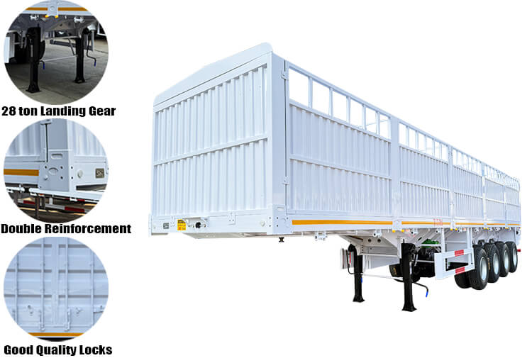 4 Axle Fence Cargo Semi Trailer for Sale in Zimbabwe