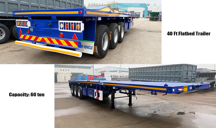 Tri Axle 40 Foot Flatbed Trailer for Sale in Harare Zimbabwe