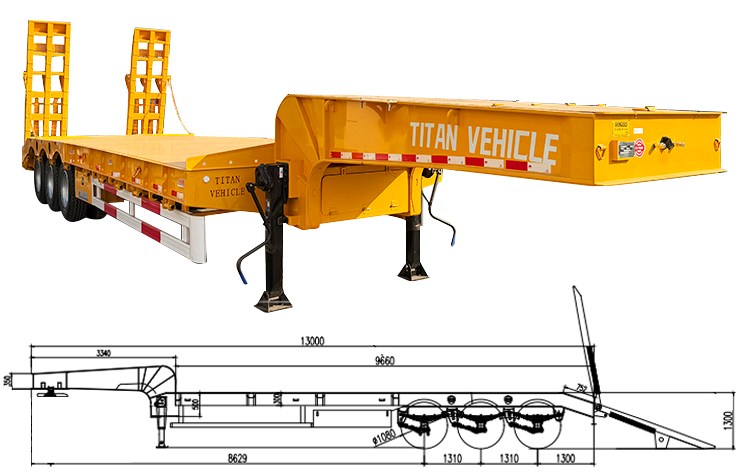 3 Axle 60 Ton Tractor Low Loader Trailer for Sale in Harare Zimbabwe