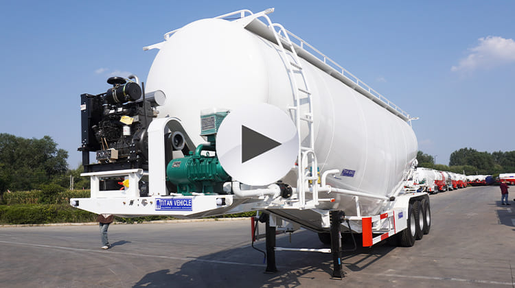 3 Axle 35 CBM Dry Bulk Cement Tanker Trailer for Sale in Zimbabwe
