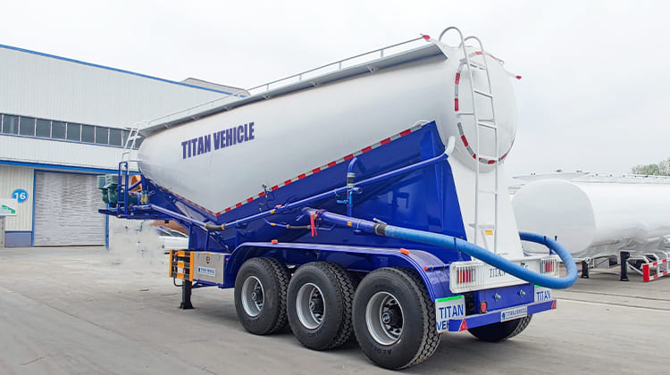 Tri Axle 35 CBM Bulk Cement Tank Trailer for Sale in Zimbabwe