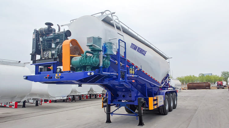 Tri Axle 35 CBM Bulk Cement Tank Trailer for Sale in Zimbabwe