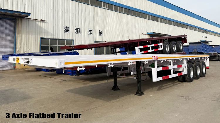 3 Axle 40 Ft Flatbed Flat Bed Trailer for Sale Price in Zimbabwe