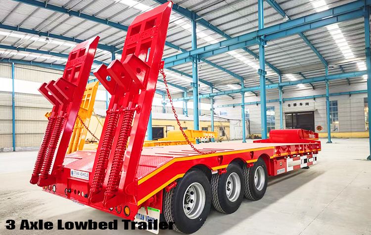 3 Axle 60 Ton Lowbed Truck Trailer for Sale Price in Zimbabwe