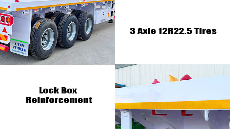 Heavy Duty 3 Axle 40 Ft Flatbed Trailer for Sale Price in Zimbabwe