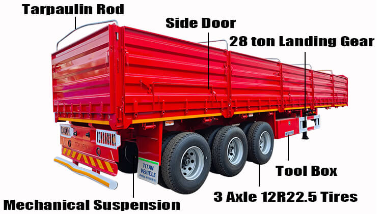 Tri axle Dropside Trailer for Sale in Zimbabwe