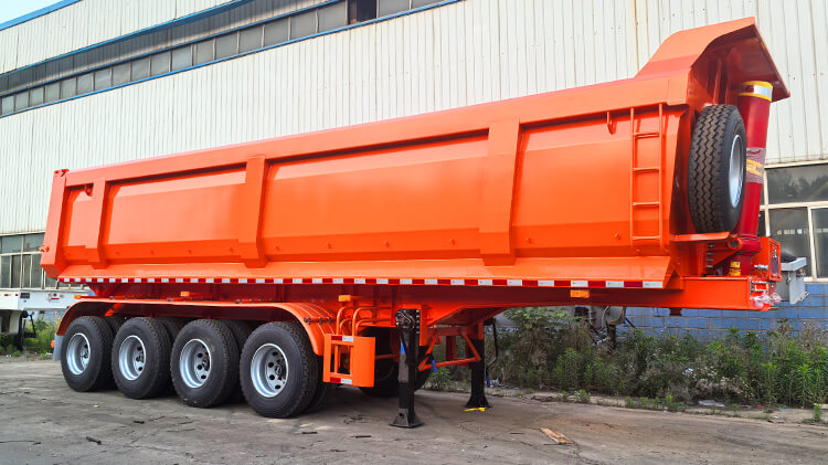 Afrit 4 Axle End Tipper Trailer for Sale in Zimbabwe for Transport Ore