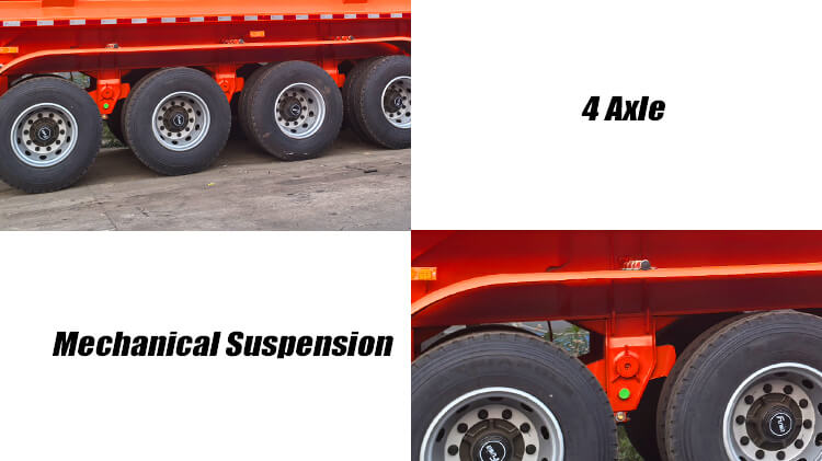 Afrit 4 Axle End Tipper Trailer for Sale in Zimbabwe for Transport Ore