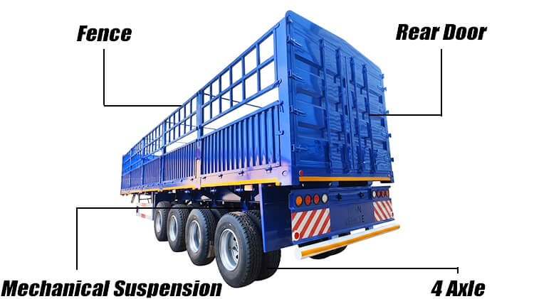 4 Axle Livestock Cattle Trailers for Sale Near Me in Zimbabwe