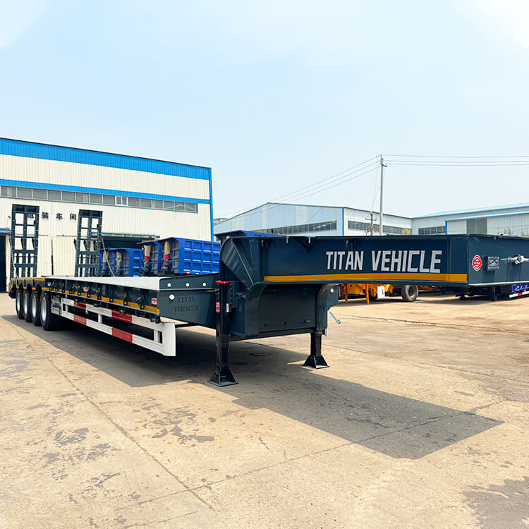 4 Axle 100 Ton Lowbed Truck Trailer