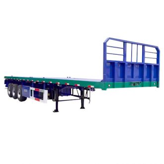Tri Axle Flat Deck Trailer with Sigle Row Tire