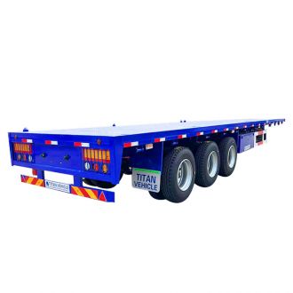 3 Axle Semi Truck Flatbed Trailer